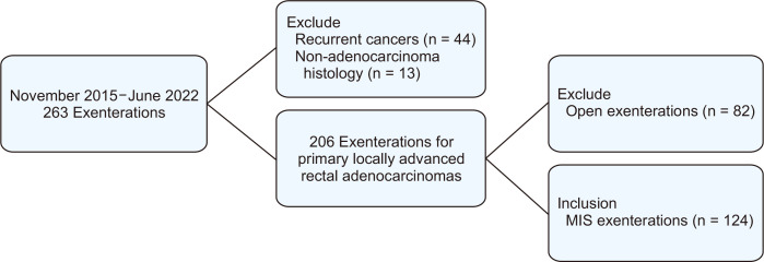 Minimally invasive surgery for maximally invasive tumors: pelvic exenterations for rectal cancers.