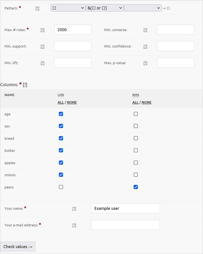 SCARF: a biomedical association rule finding webserver.