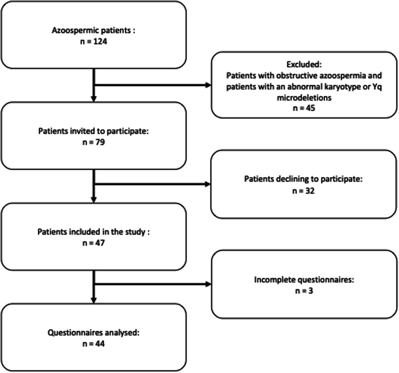 For patients with non-obstructive azoospermia, the outcome of testicular sperm extraction correlates with self-esteem, sexual health and the quality of the couple's relationship.