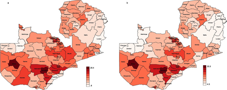 Estimating district HIV prevalence in Zambia using small-area estimation methods (SAE).