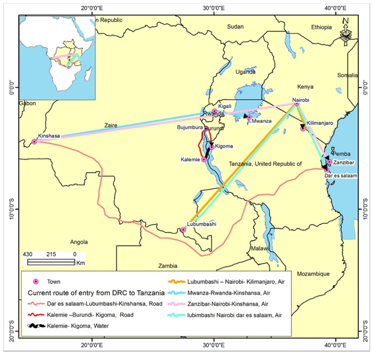 Estimating Risk of Introduction of Ebola Virus Disease from the Democratic Republic of Congo to Tanzania: A Qualitative Assessment.