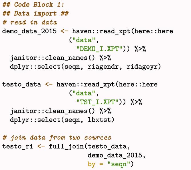 Indirect reference intervals using an R pipeline.
