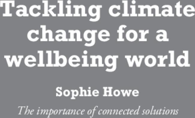 Tackling climate change for a wellbeing world