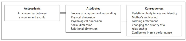 Concept analysis of transition to motherhood: a methodological study.