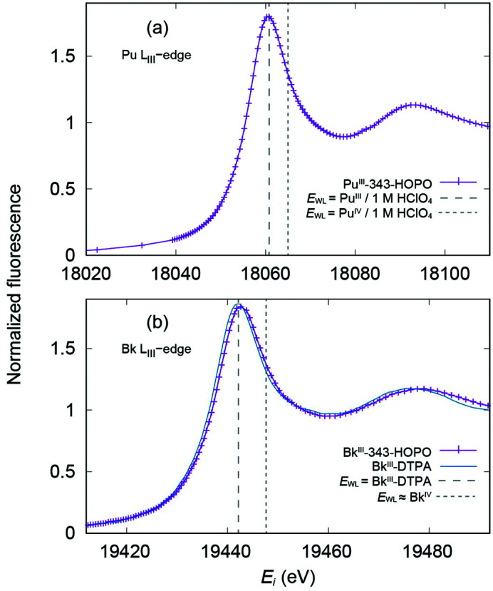 In situ beam reduction of Pu(IV) and Bk(IV) as a route to trivalent transuranic coordination complexes with hydroxypyridinone chelators.