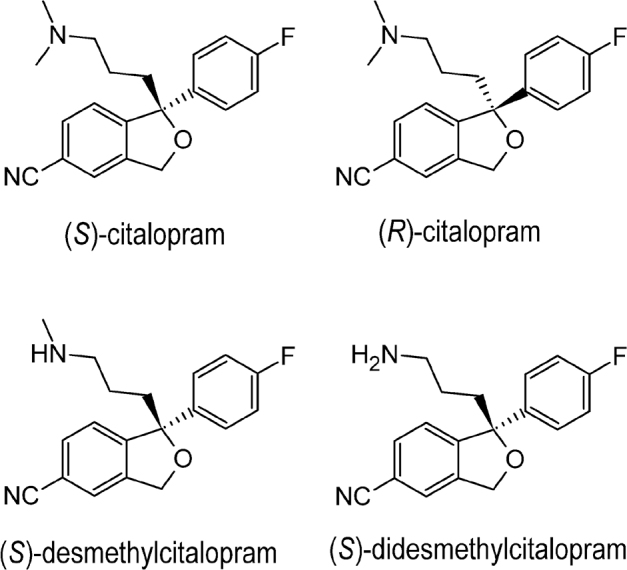 Chirality of antidepressive drugs: an overview of stereoselectivity.