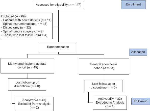 The Lead of Direct Adjuvant Intraoperative Foraminal Steroids' Infiltration.