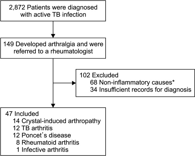 Differential Diagnosis of Inflammatory Arthropathy Accompanying Active Tuberculosis Infection.