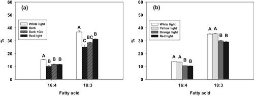 Blue-green light is required for a maximized fatty acid unsaturation and pigment concentration in the microalga Acutodesmus obliquus