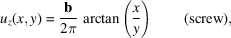 Shear displacement gradient in X-ray Bragg coherent diffractive imaging.