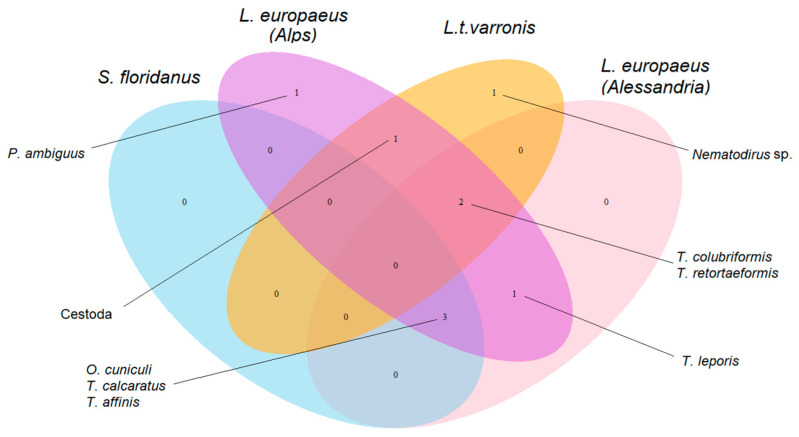 Gastrointestinal Parasite Community and Phenotypic Plasticity in Native and Introduced Alien Lagomorpha.