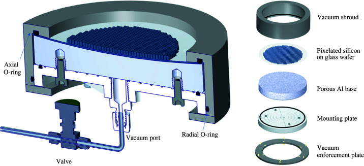 Novel fabrication technique for high-resolution spherical crystal analyzers using a microporous aluminium base.