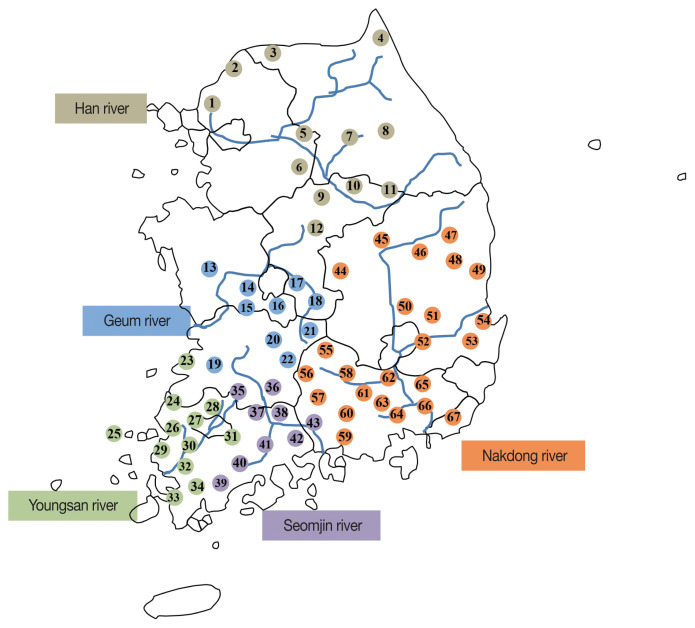 Status of Helminthic Infections in Residents around River Basins in the Republic of Korea for 10 Years (2011-2020).