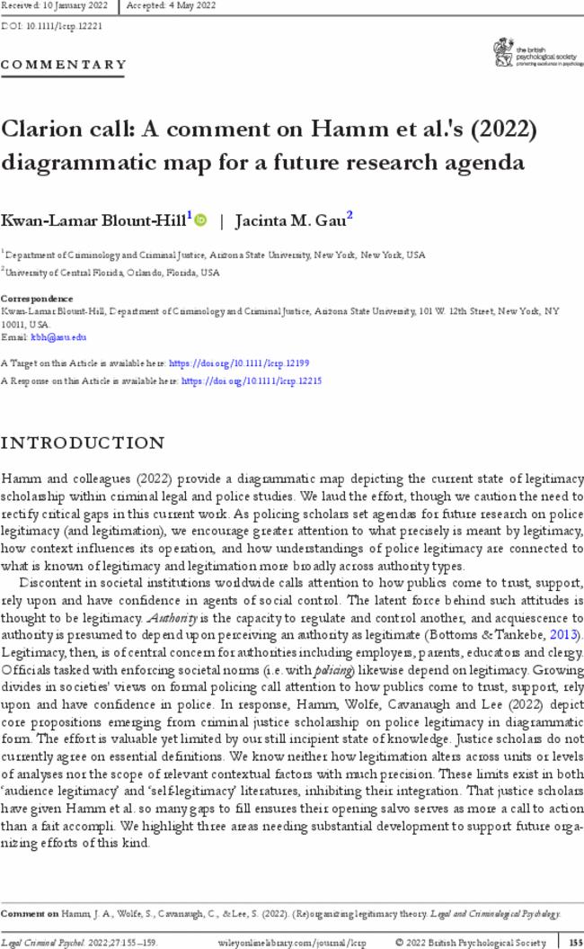 Clarion call: A comment on Hamm et al.'s (2022) diagrammatic map for a future research agenda