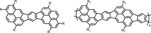 Indacenodipyrene containing small molecules and ladder polymers