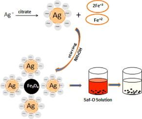 Elimination of Safranin-O and a binary mixture of Safranin-O and methylene blue from water by adsorption on magnetite/Ag nanocomposite