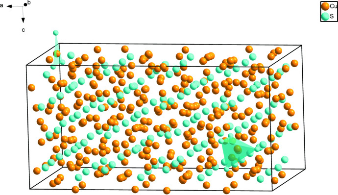 Natural djurleite with refined composition Cu<sub>61.39</sub>S<sub>32</sub> revealing disorder of some Cu sites.