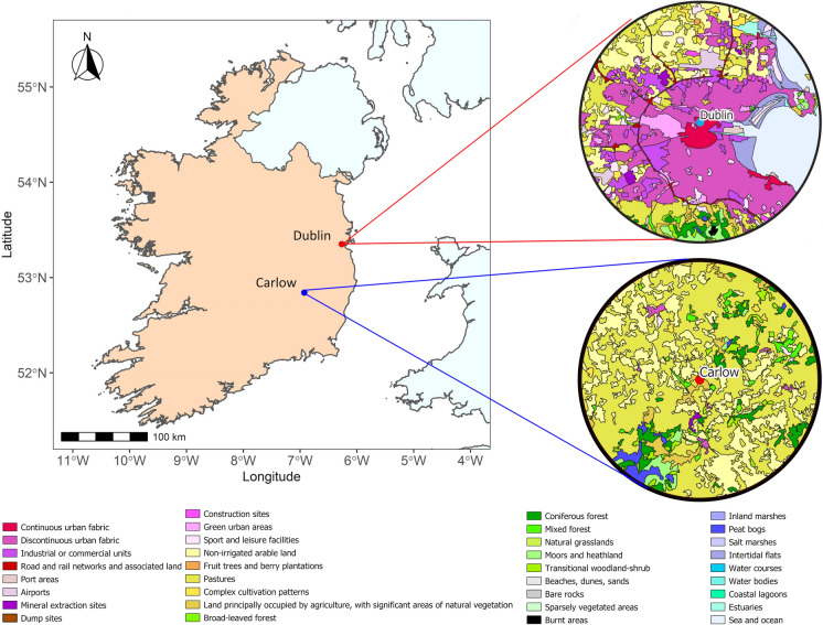 A comprehensive aerobiological study of the airborne pollen in the Irish environment