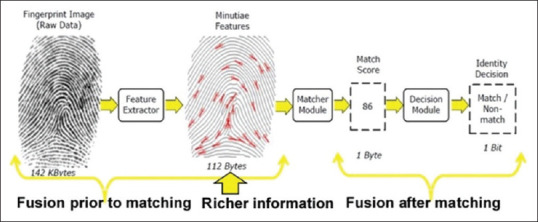 A Hybrid Approach to Multimodal Biometric Recognition Based on Feature-level Fusion of Face, Two Irises, and Both Thumbprints.
