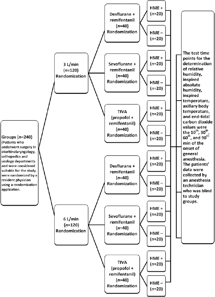 Effects of different fresh gas flows and different anesthetics on airway temperature and humidity in surgical patients: a prospective observational study.