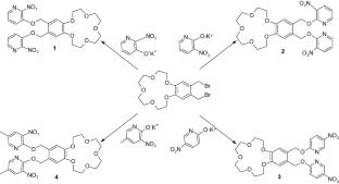 Synthesis, antimicrobial and thermal studies of nitropyridine-substituted double armed benzo-15-crown-5 ligands; alkali (Na+ and K+) and transition metal (Ag+) complexes; reduction of nitro compounds