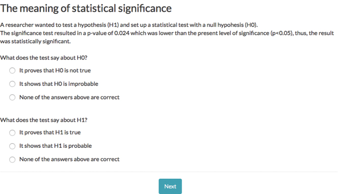Misinterpretations of P-values and statistical tests persists among researchers and professionals working with statistics and epidemiology.