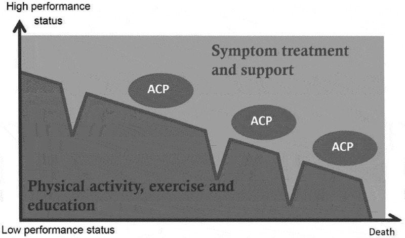 Development of a systematic multidisciplinary clinical and teaching model for the palliative approaches in patients with severe lung failure.