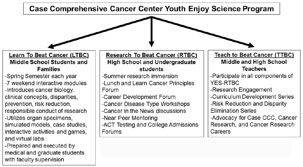 Teach to Beat Cancer: An Integral Component of the Case Comprehensive Cancer Center Youth Enjoy Science Program.