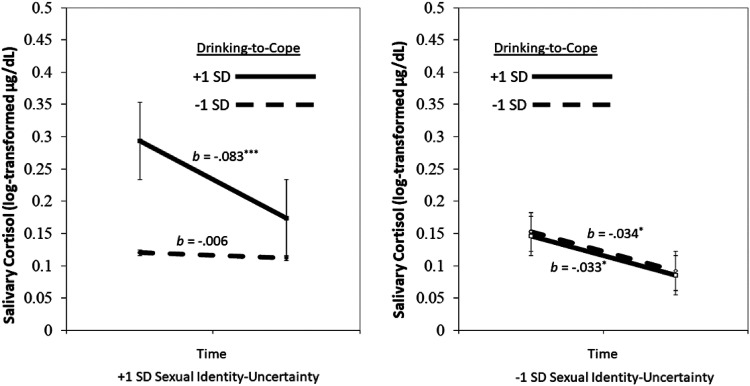 Aversive Self-Focus and Alcohol Consumption Behavior in Women with Sexual Identity-Uncertainty: Changes in Salivary Cortisol Stress Response Among Those who Drink-to-Cope.