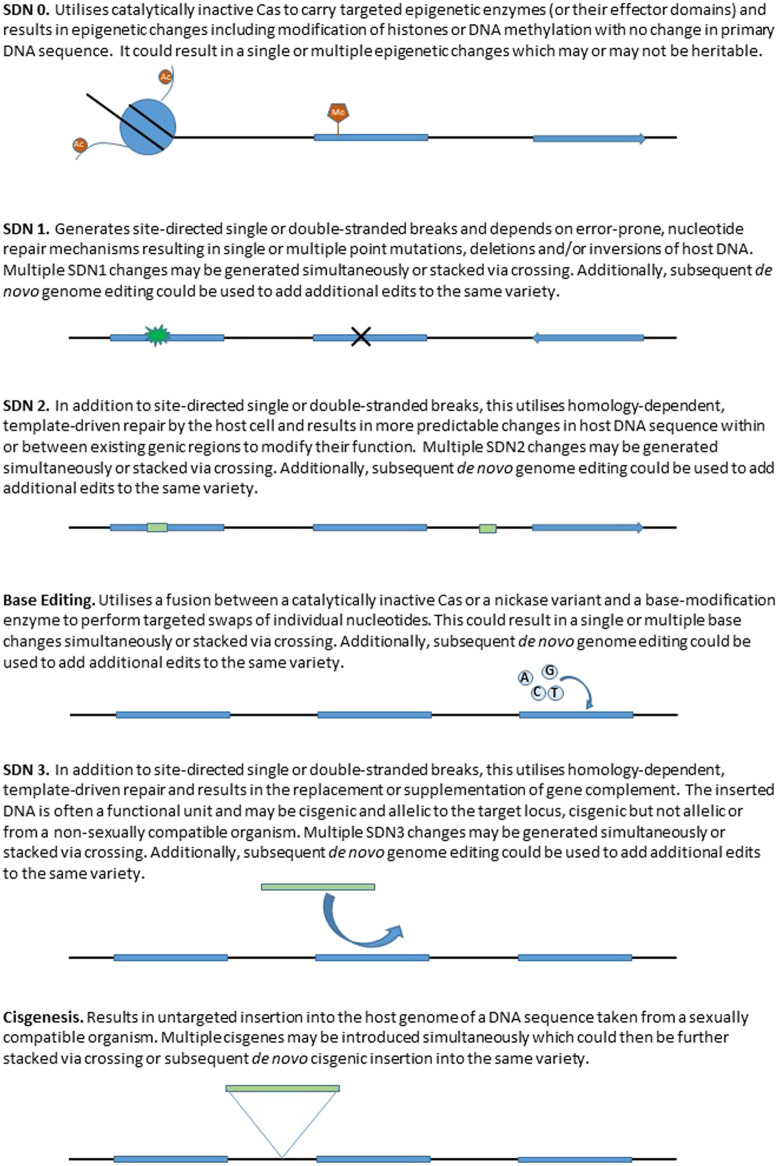 Natural and artificial sources of genetic variation used in crop breeding: A baseline comparator for genome editing.