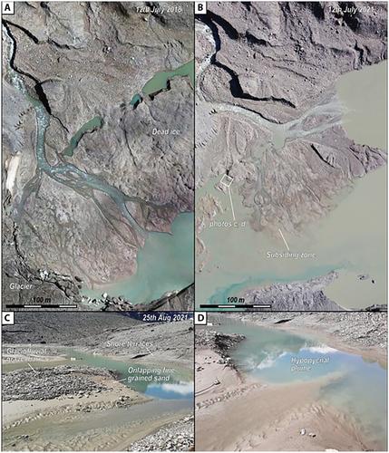 The sedimentological death mask of a dying glacier