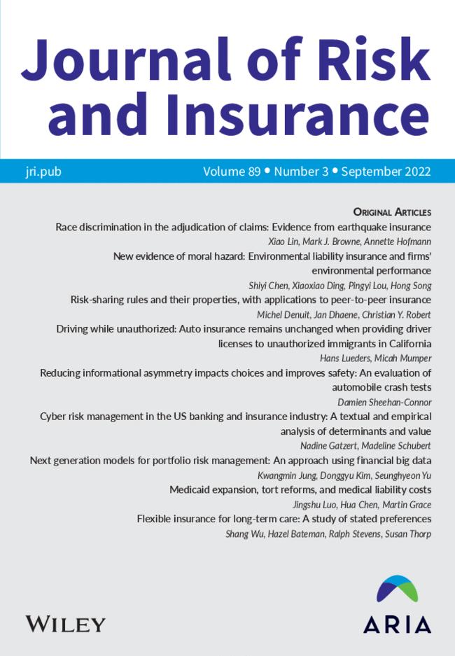 Issue Information: Journal of Risk and Insurance 3/2022