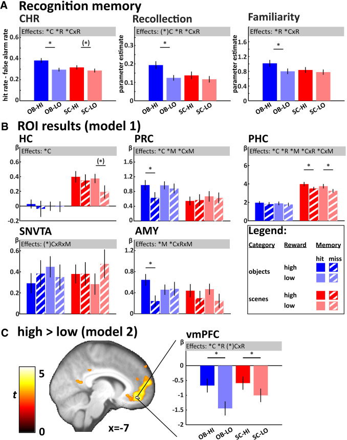 Category-specific memory encoding in the medial temporal lobe and beyond: the role of reward.