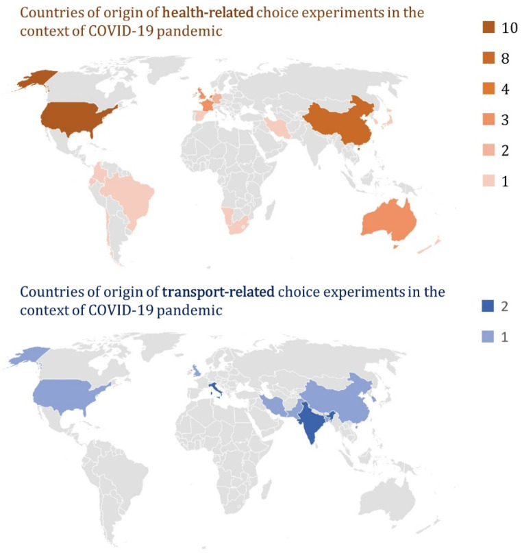 Applications of discrete choice experiments in COVID-19 research: Disparity in survey qualities between health and transport fields