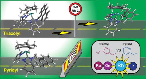 Triazolyl- vs Pyridyl-Functionalized N-Heterocyclic Carbene Complexes: Impact of the Pendant N-Donor Ligand on Intramolecular C–C Bond Formation