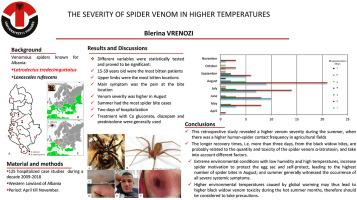 Venomous spiders of Albania –does an increase of temperature influence the toxicity of spider venom?