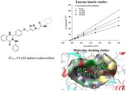Quinazolinone-1,2,3-triazole-acetamide conjugates as potent α-glucosidase inhibitors: synthesis, enzyme inhibition, kinetic analysis, and molecular docking study†‡