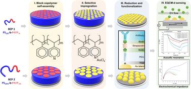 Amplified EQCM-D detection of extracellular vesicles using 2D gold nanostructured arrays fabricated by block copolymer self-assembly†