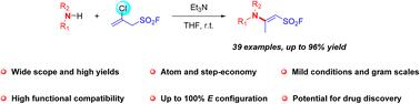 A general protocol for stereoselective construction of enaminyl sulfonyl fluorides†