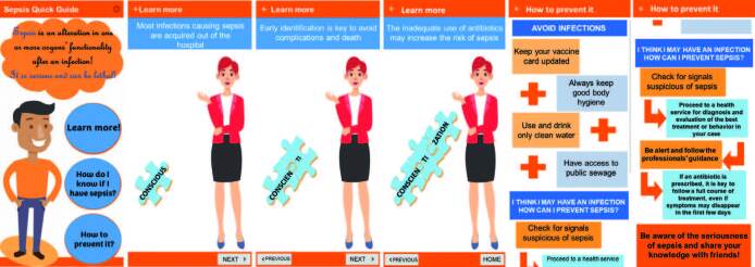 Development of a mobile application for health education about sepsis.