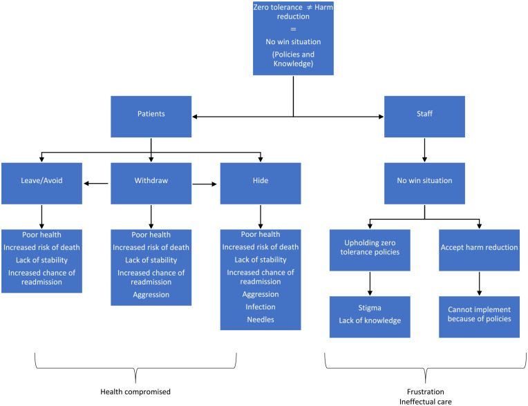 "No Good Choice": What are the Issues of Having no Harm Reduction Strategies in Hospitals?