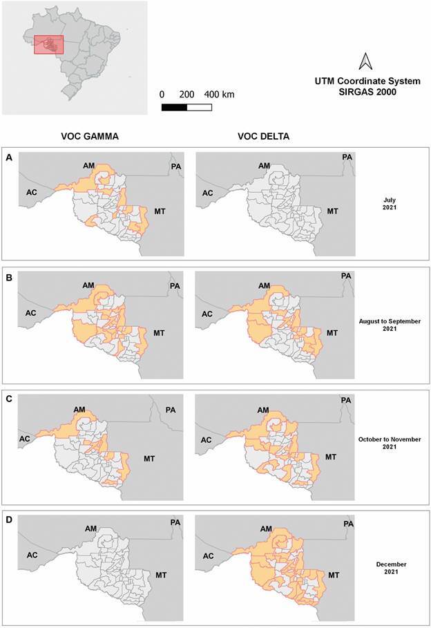 Clinical and epidemiological aspects of Delta and Gamma SARS-CoV-2 variant of concern from the western Brazilian Amazon.