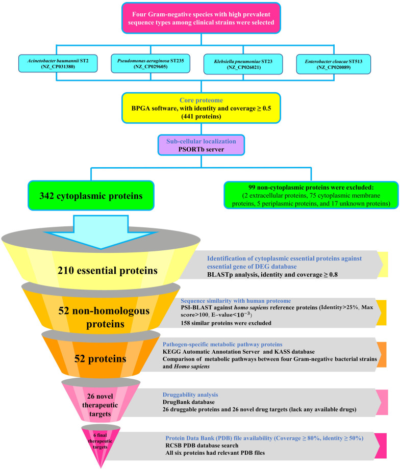 Identification of Putative Drug Targets in Highly Resistant Gram-Negative Bacteria; and Drug Discovery Against Glycyl-tRNA Synthetase as a New Target.