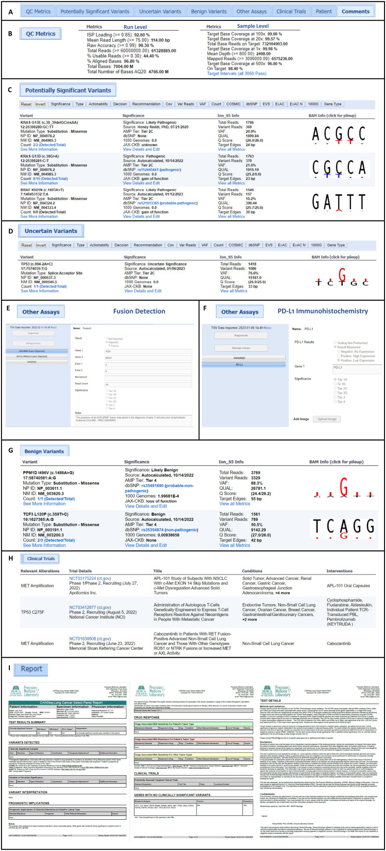 Implementation of a Customized Tertiary Analysis Platform for the Reporting of Somatic Variants.