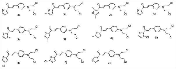 Synthesis of nitrogen mustard-based fluorophores for cell imaging and cytotoxicity studies.