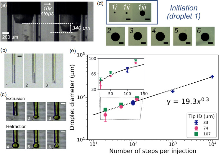 Microcapillary cell extrusion deposition with picolitre dispensing resolution.