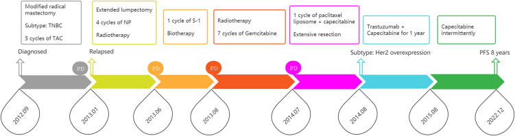 Recurrent Metaplastic Breast Cancer with Subtype Converted from Triple-Negative to HER2-Positive: A Case Report and Literature Review.