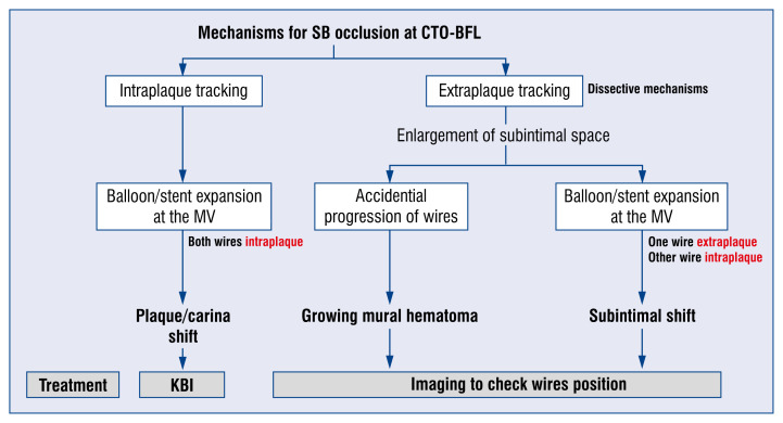 Subintimal shift as mechanism for side-branch occlusion in percutaneous treatment of chronic total occlusions with bifurcation lesions.