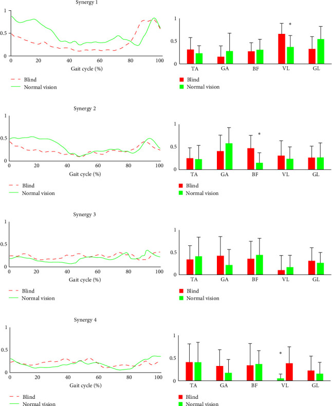 Measuring the Effect of Vision on the Synergy of Lower Extremity Muscles during Walking using Nonnegative Matrix Factorization (NNMF) Algorithm Method.