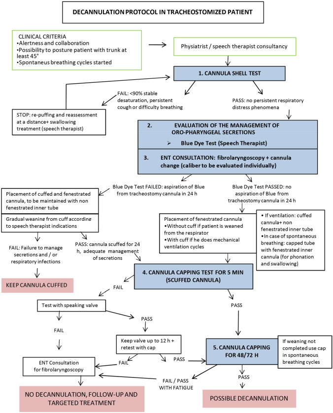 Does a decannulation protocol exist in COVID-19 patients? The importance of working in a multiprofessional team.